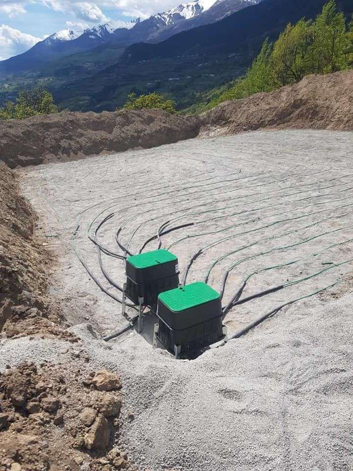 Géothermie capteur extérieur horizontal Sofath De Dietrich