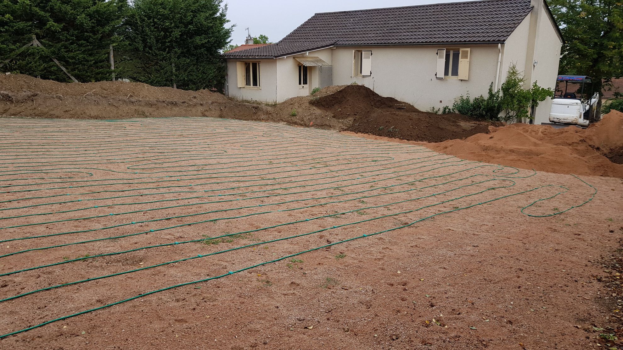 Géothermie capteur extérieur horizontal