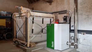 Chaudière à granulés Okofen pour chauffage seul et silo